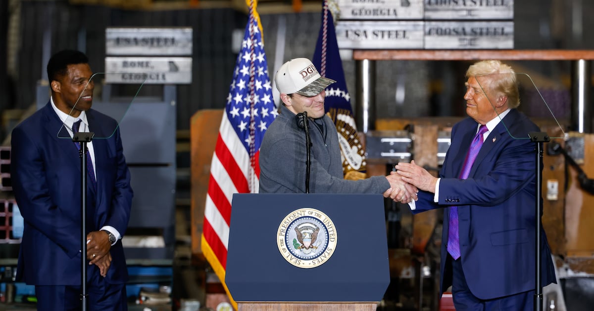 Georgia quarterback Gunner Stockton meets with President Donald Trump