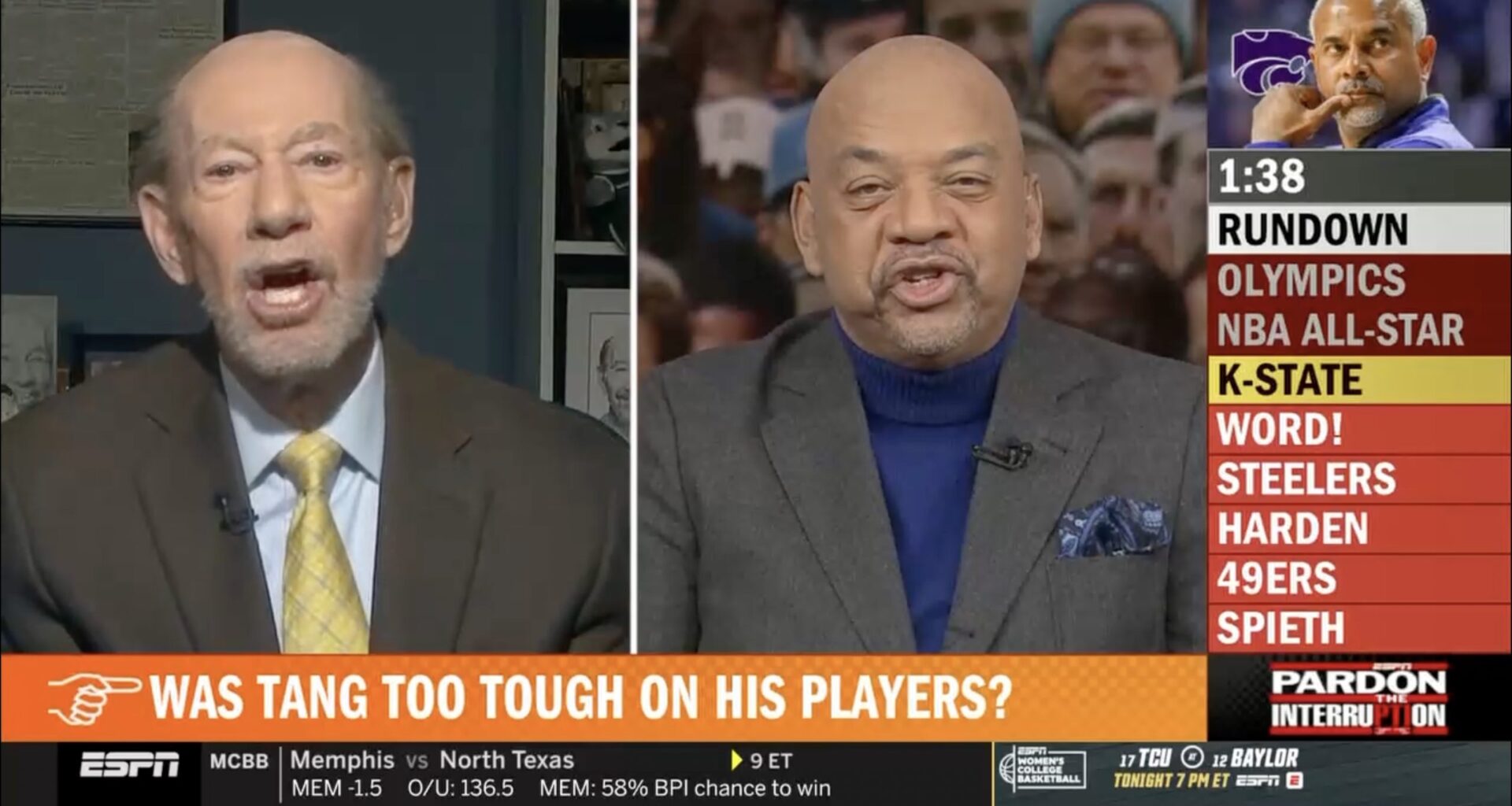 'PTI' sounds off on K-State coach Jerome Tang blasting his team