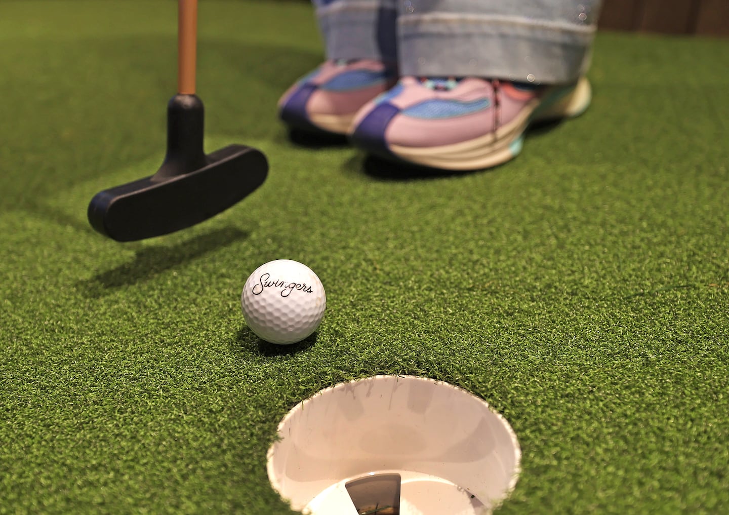 Swingers features a pair of nine-hole mini-golf courses.