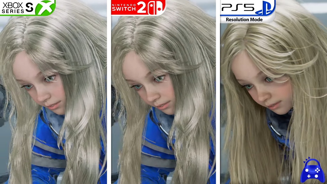 Pragmata Nintendo Switch 2 vs. Xbox Series S vs. PS5 graphics comparison