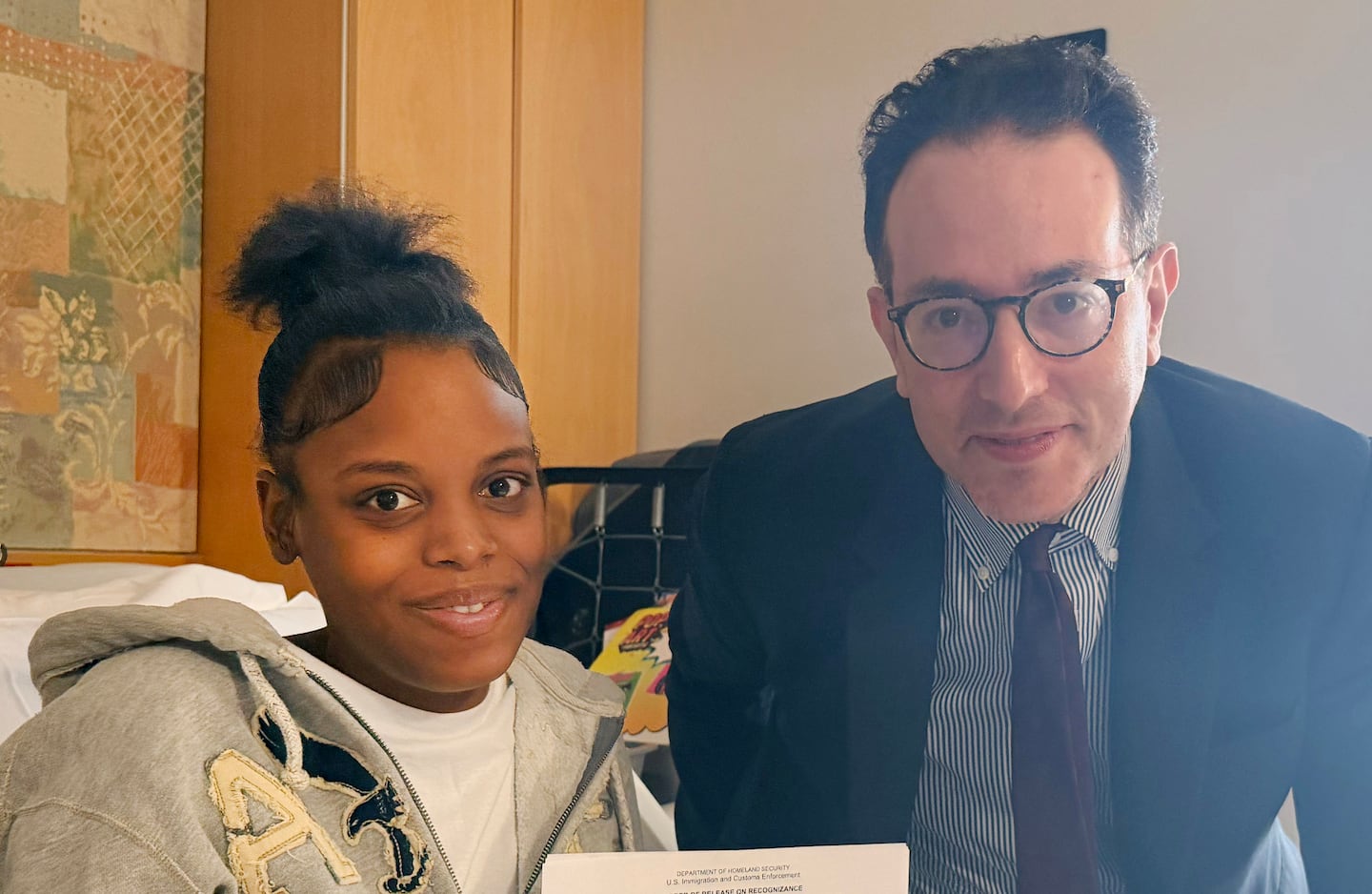 ICE released Djeniffer Benvinda Ribeiro Semedo on Tuesday after her lawyer, Carl Hurvich, filed a habeas petition in federal court. Samedo, who is in her second trimester of pregnancy, remains hospitalized after becoming ill while in ICE detention in Burlington.