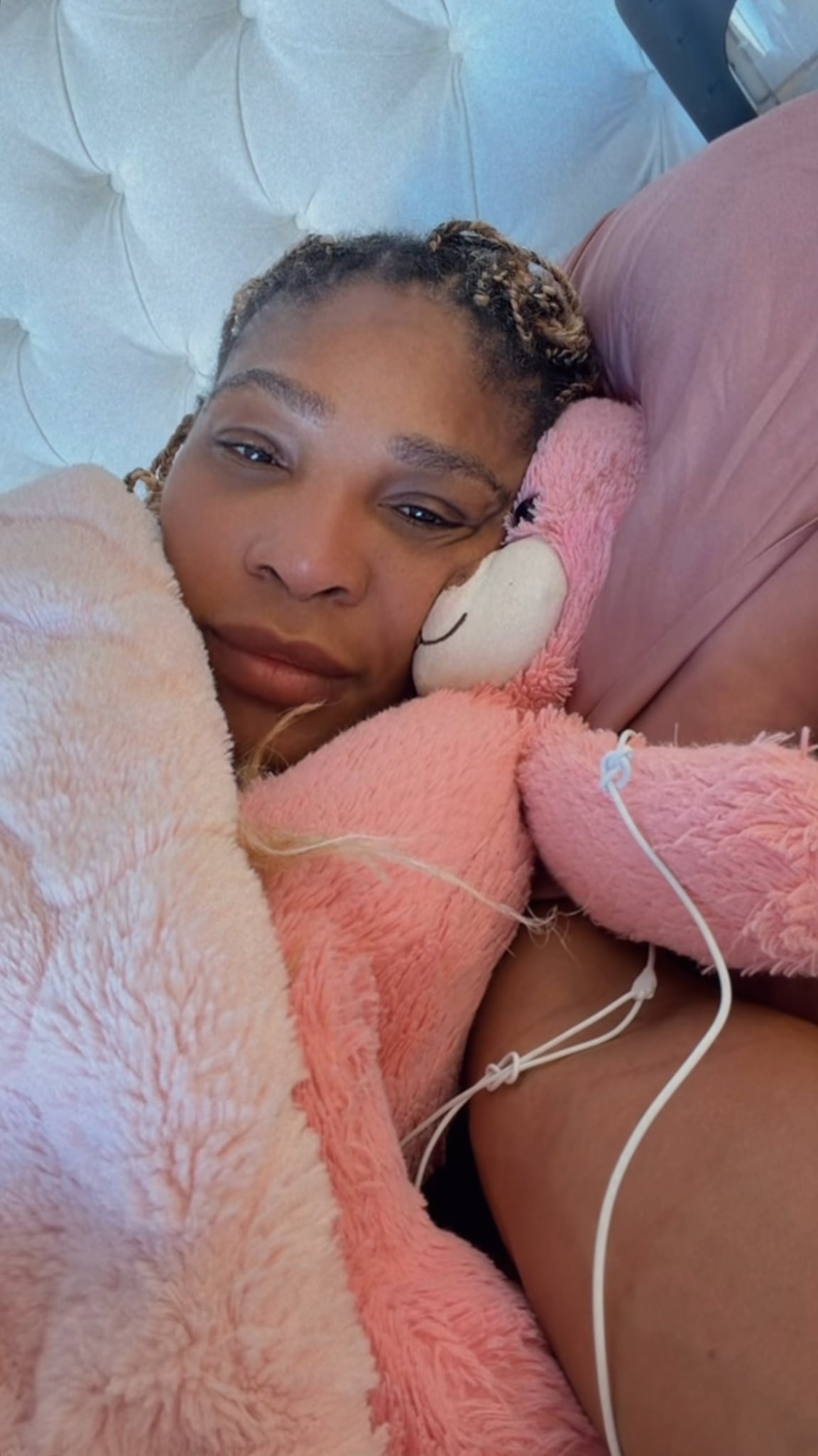 Serena Williams at home doing her beauty and wellness routines
