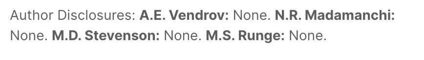 Dr. Marschall Runge omits his financial ties to Eli Lilly in 6 journals: Elsevier (ScienceDirect), The Journal of Clinical Investigation, the American Heart Association, Mary Ann Liebert (Sage), National Institutes of Health and Ovid.