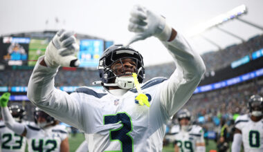 Seattle Seahawks Nick Emmanwori celebration Carolina Panthers 2025...
