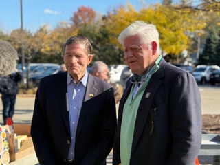 Senator Richard Blumenthal endorsed Congressman John Larson on Sunday in West Hartford.