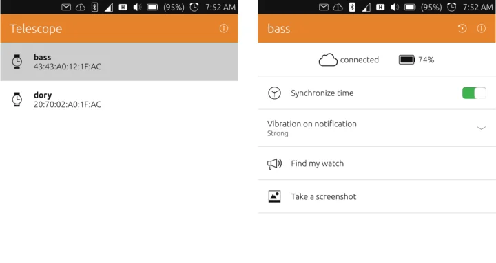 Telescope client for AsteroidOS