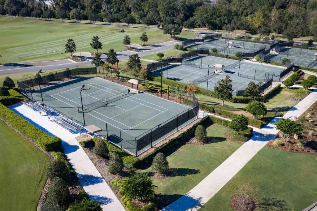 Tennis courts at Club at Iron Lake