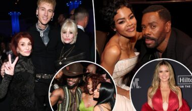 Teyana Taylor, Sharon Osbourne, Heidi Klum and more step out for Clive Davis’ pre-Grammy party