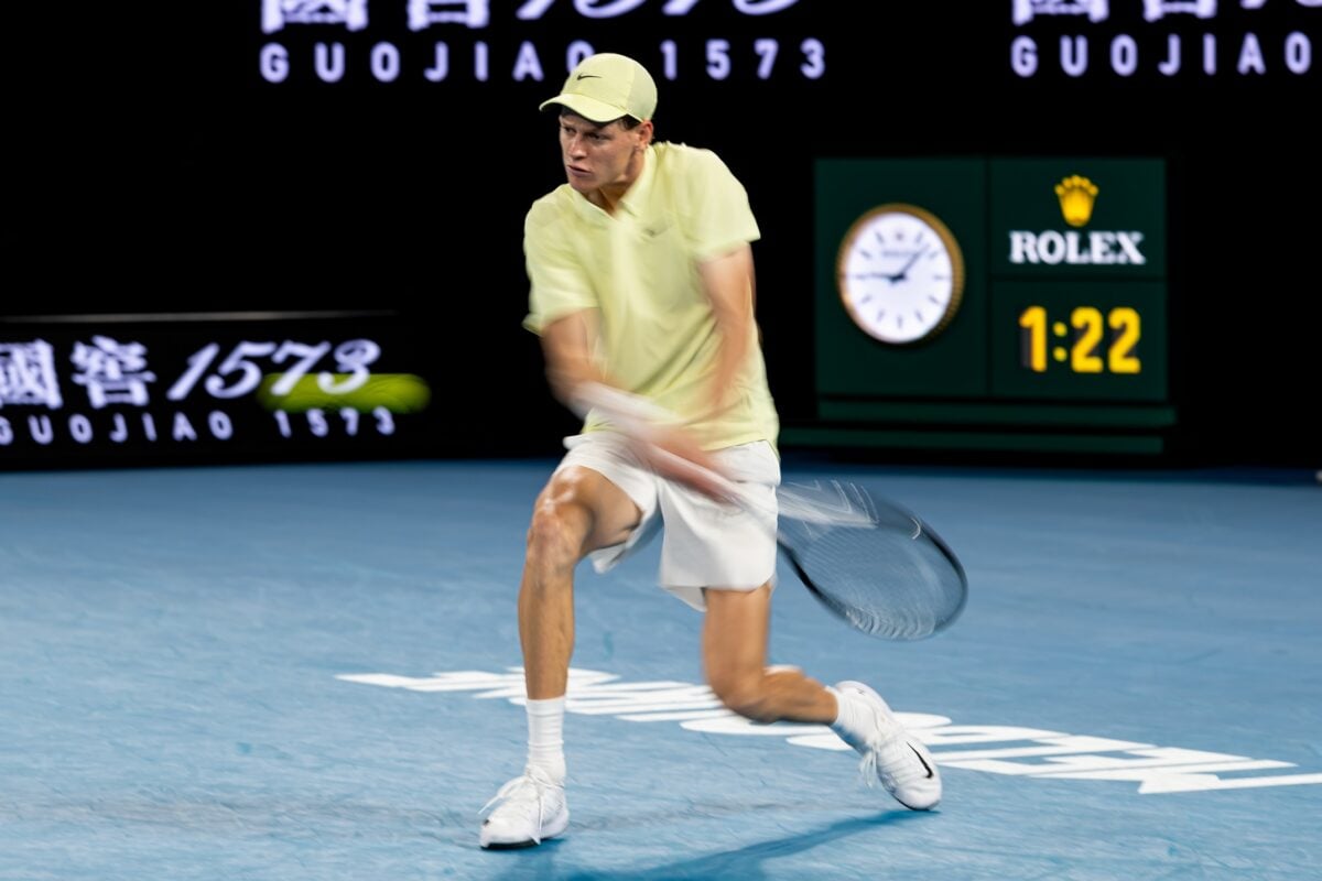 Jannik Sinner in action at the Australian Open.