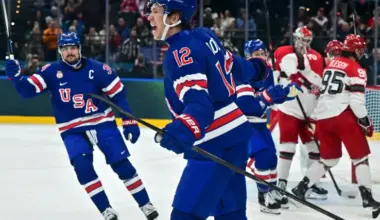 Denmark scores unreal, must-see goal from mid-ice against USA hockey image