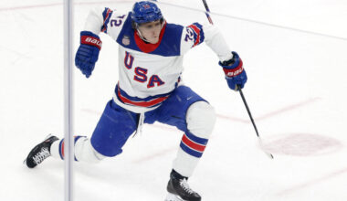 Team USA's Tage Thompson Leaves Game For Precautionary Reasons