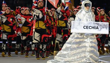 Bruins star David Pastrnak was among the flag bearers for Czechia in the Winter Olympic Opening Ceremony.
