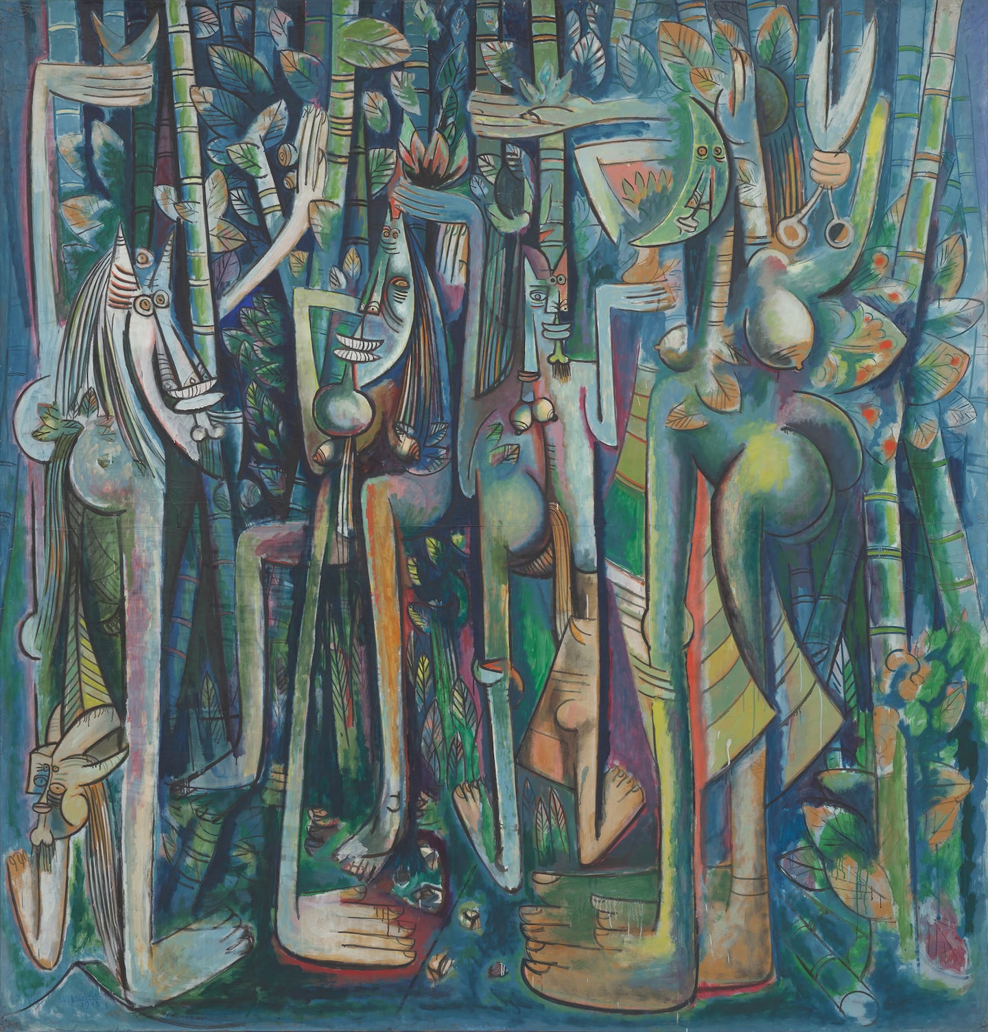 Wifredo Lam. "La jungla (The Jungle)," 1942-43. The Museum of Modern Art, New York © Succession Wifredo Lam, ADAGP, Paris/ARS, New York 2025 
