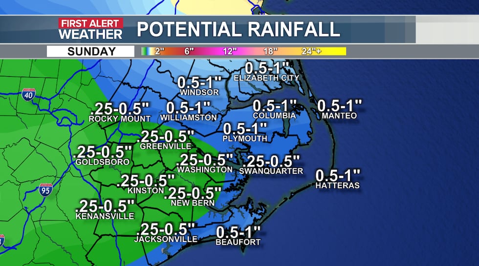 Weekend rainfall outlook: Feb. 21-22, 2026