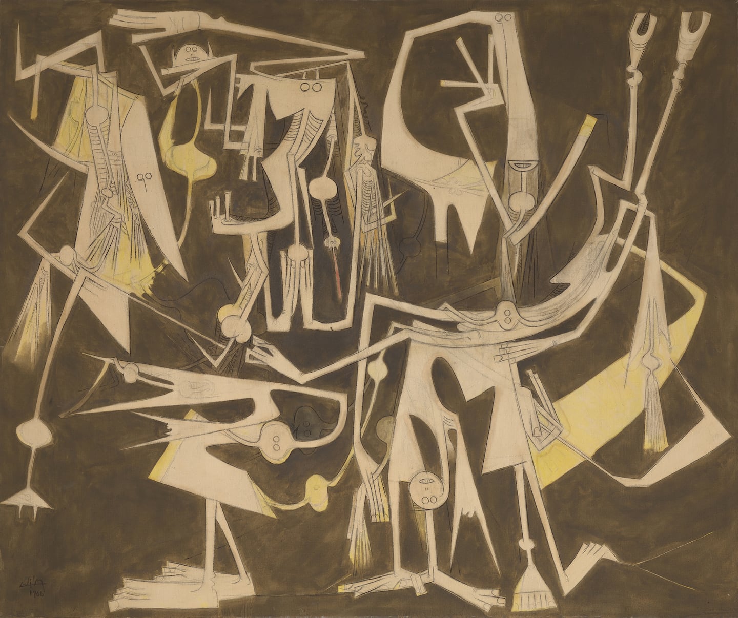 Wifredo Lam. "The Guests," 1966. © Succession Wifredo Lam, ADAGP, Paris / ARS, New York 2025 