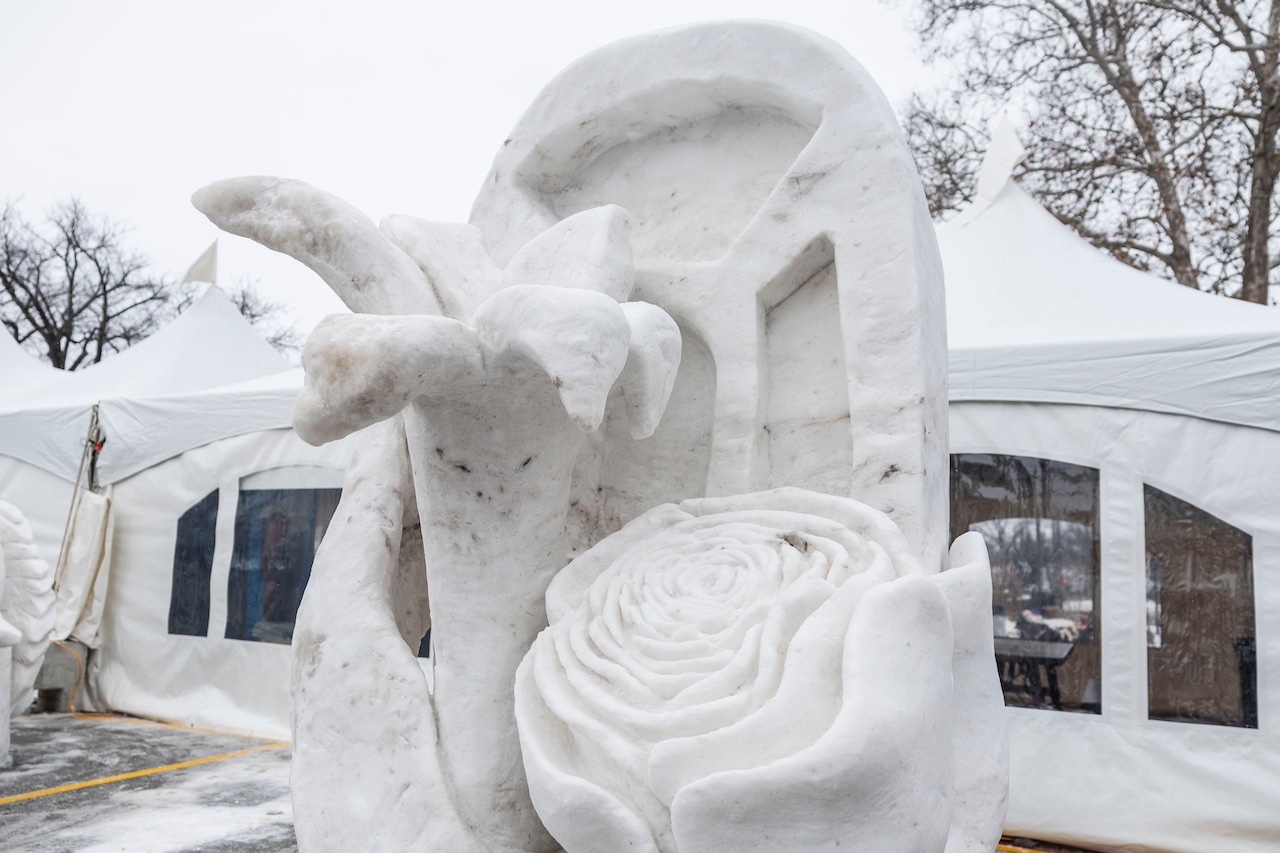 Final snow sculptures are on display at Zehnder's Snowfest 2026