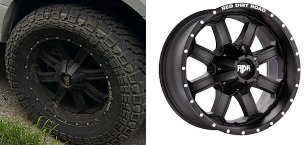 Lincoln Police say a thief stole four tires and rims from a car lot. (Lincoln Crime Stoppers)