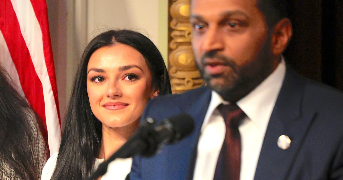Keystone Kash Patel Needs His Girlfriend Alexis Wilkins to Defend Boozy Boondoggle