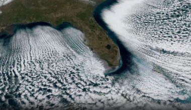'Cloud streets' stream from the Florida coast photo of the day for Feb. 12, 2026