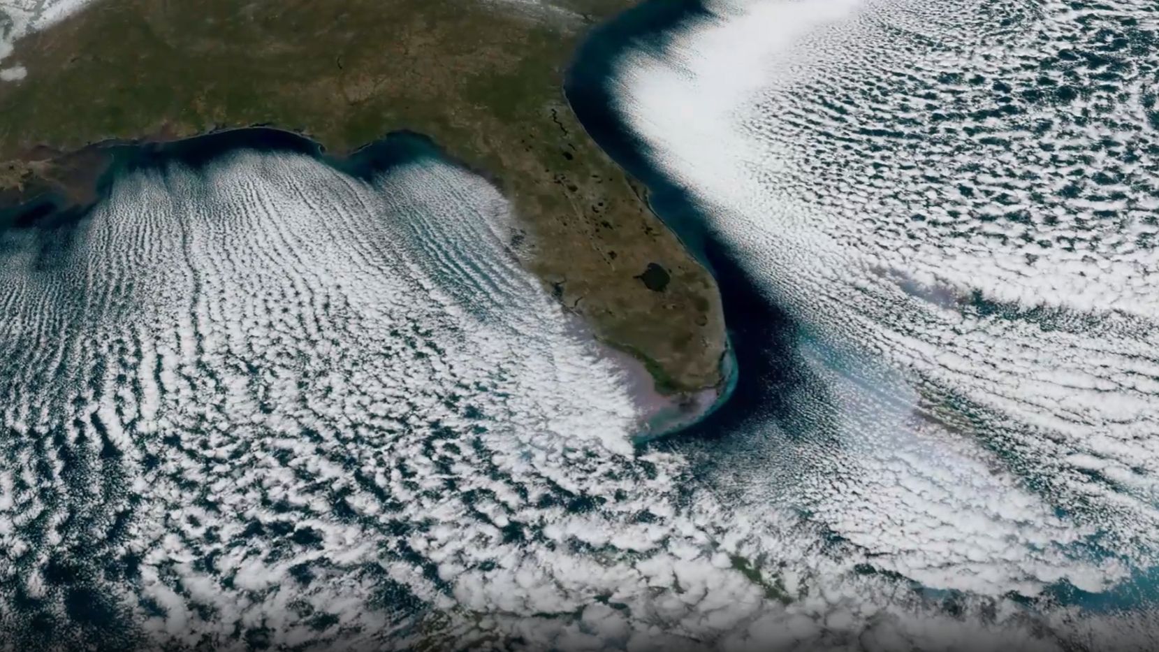'Cloud streets' stream from the Florida coast photo of the day for Feb. 12, 2026