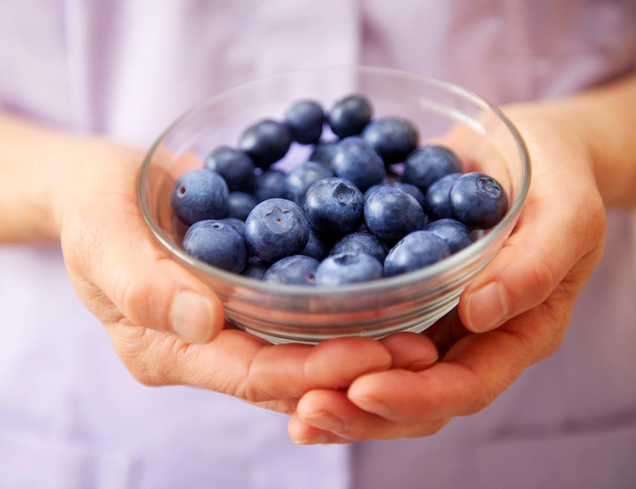 blueberries in dish