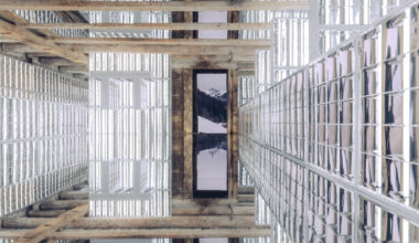 alexandre de betak inserts reflective light installation into swiss barn