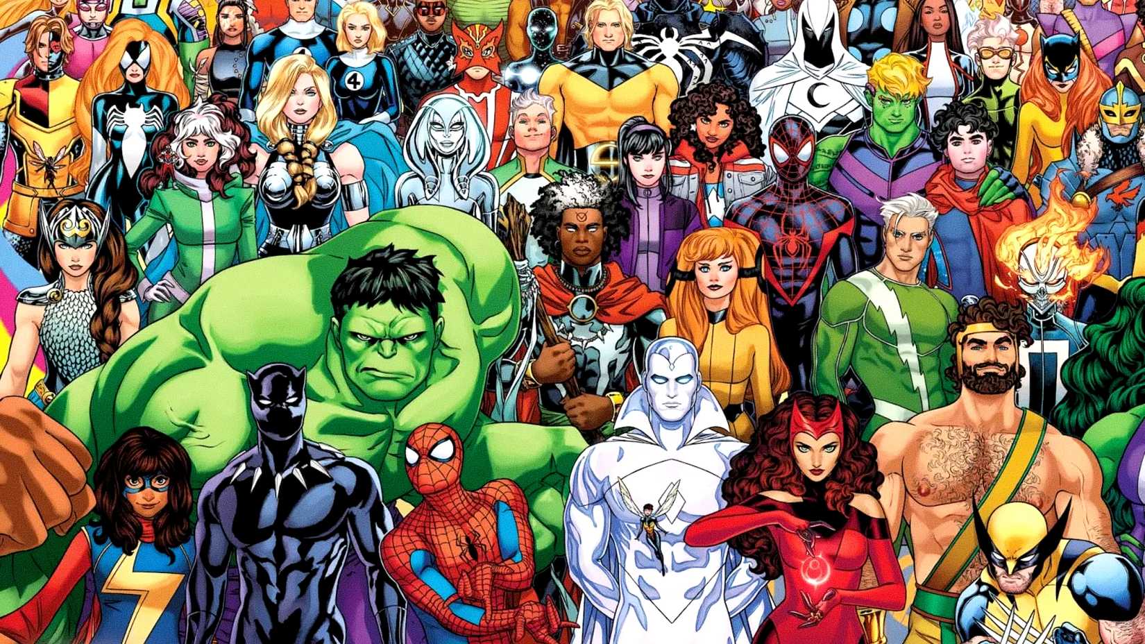 All of Earth's Mightiest Heroes in Marvel history gather for a photo celebrating the Avengers' 800th issue in Marvel Comics