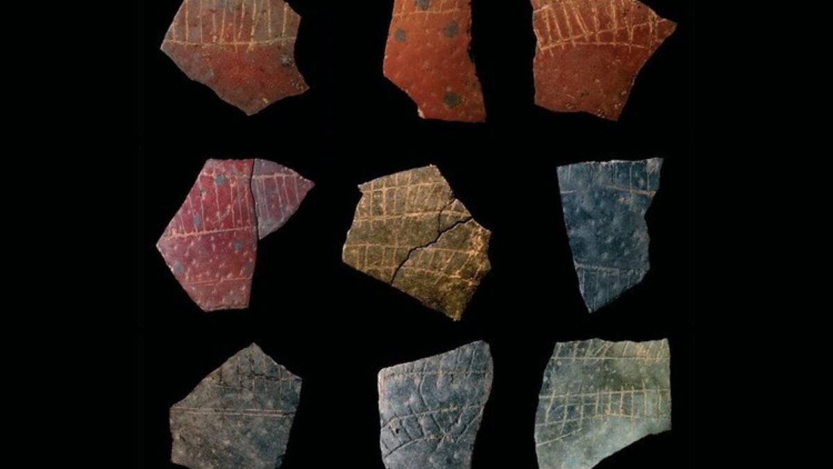 Humans Sketched Oddly Precise Geometric Patterns Onto Ostrich Eggs 60,000 Years Ago