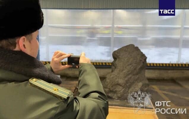 Another Image Of The 2.8 Ton Chunk Of The Aletai Meteorite Intercepted At The Port In Saint Petersburg