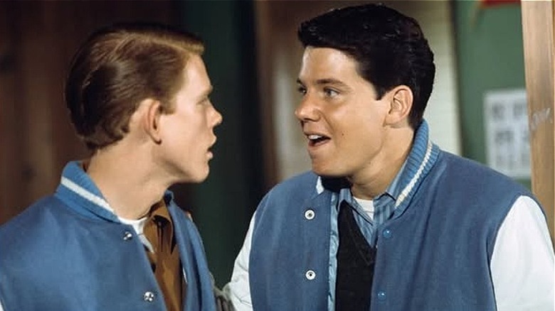 Potsie smiles at a seemingly shocked Richie