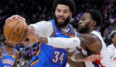 Pistons beat Thunder 124-116 as Duren, Cunningham score 29 each