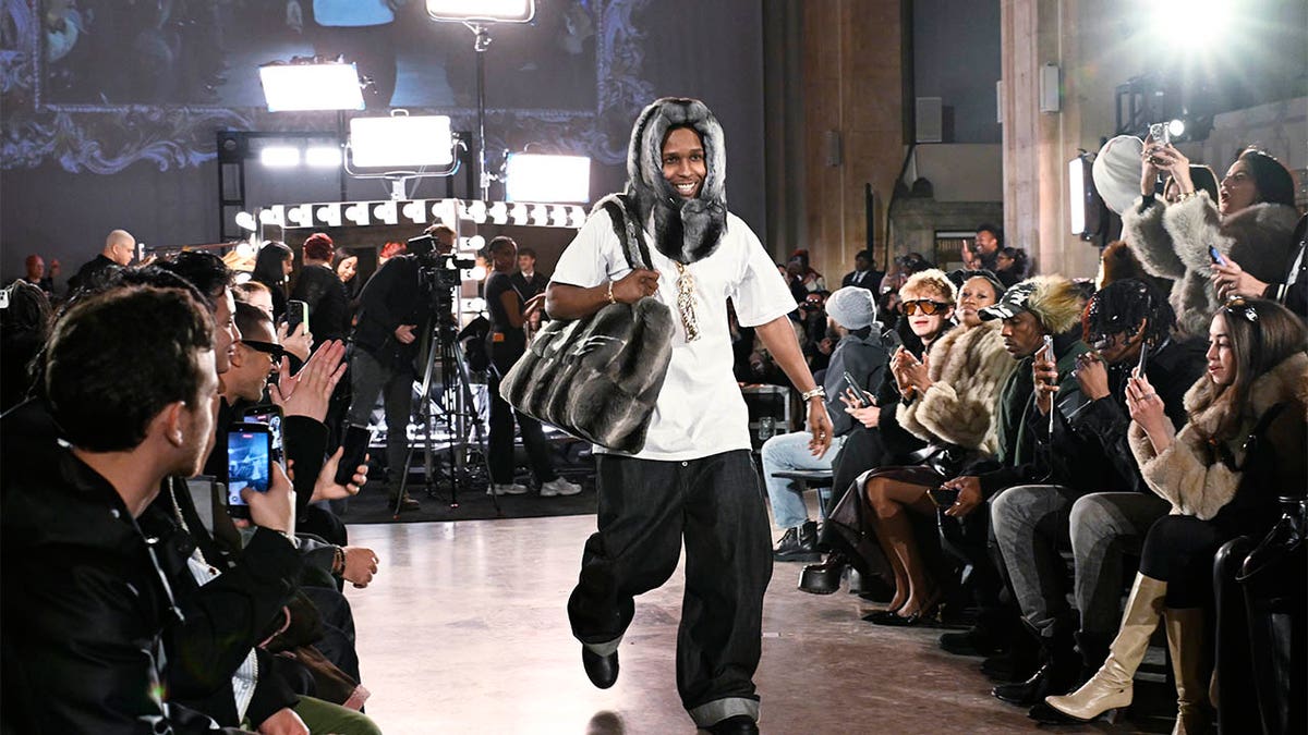 A$AP Rocky walking in his fashion show