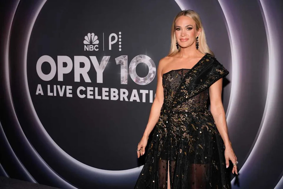 Carrie Underwood attends NBC's Opry 100: A Live Celebration event at the Grand Ole Opry in Nashville, Tenn., Wednesday, March 19, 2025.© Andrew Nelles &sol; The Tennessean &sol; USA TODAY NETWORK via Imagn Images&period;