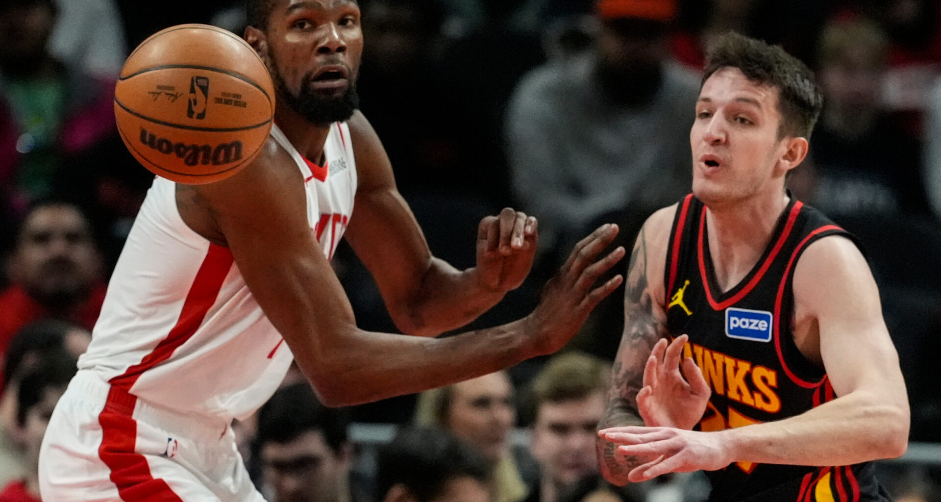 Kevin Durant misses Rockets game vs. Pacers after hurting ankle by stepping on fan's foot