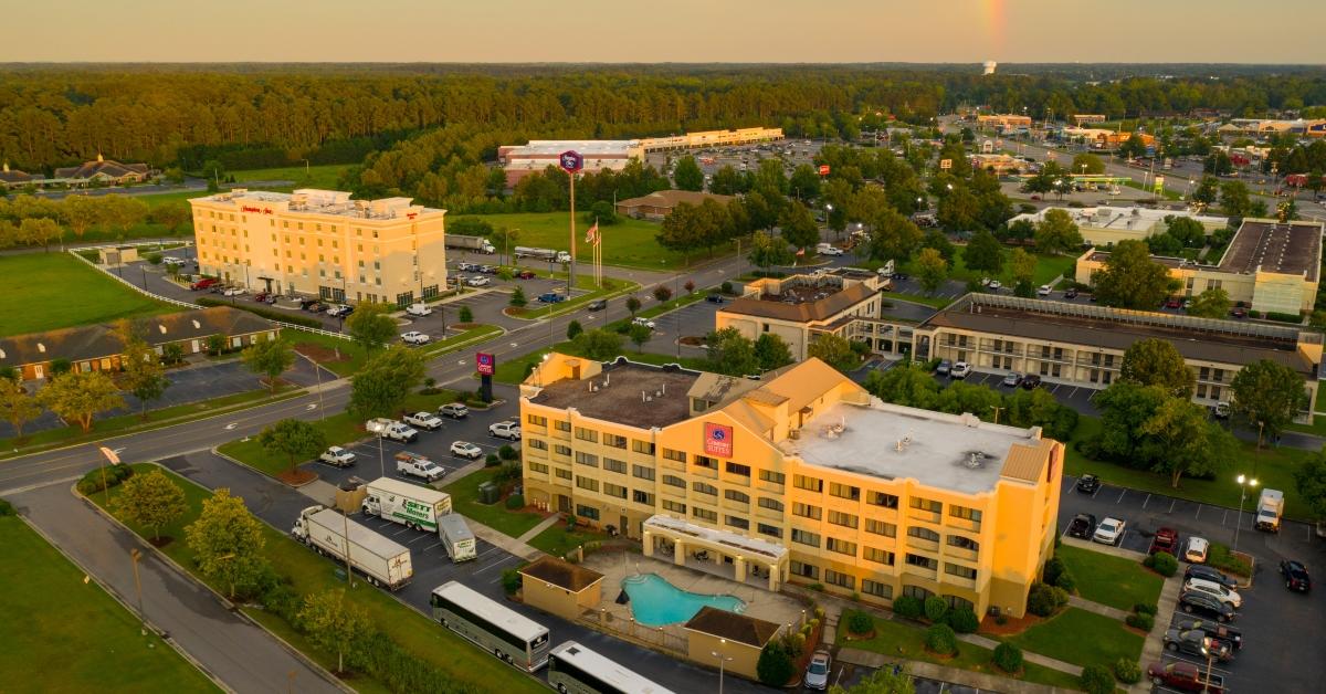 Aerial photo of Hotels in Lumberton