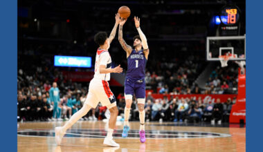 LaMelo Ball hits career-high 10 3s, scores 37 points to help Hornets rout Wizards