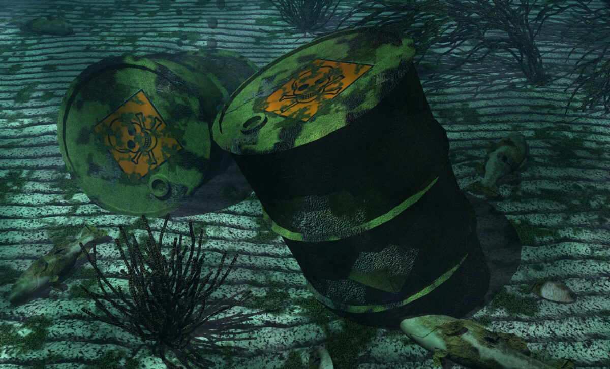 Barrels Of Toxic Waste In The Depths Of The Ocean