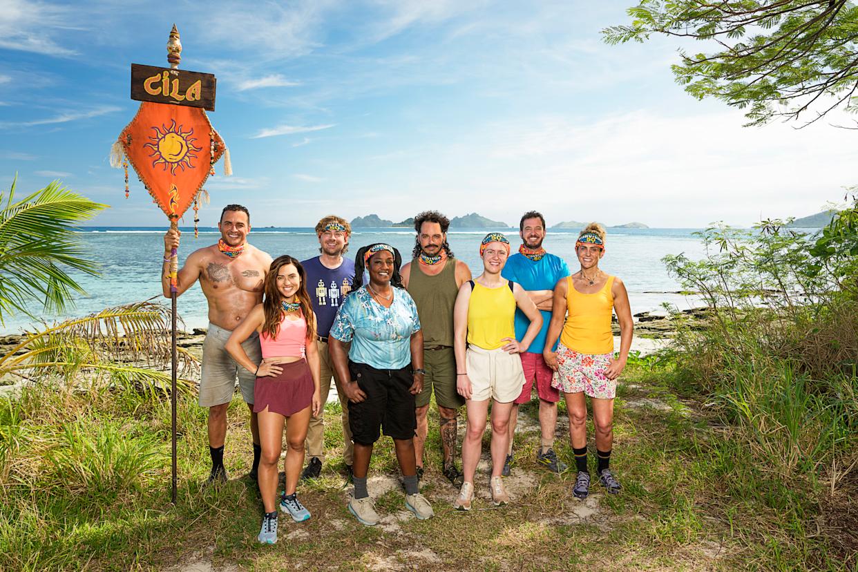 Cila Tribe: Joe Hunter, Savannah Louie, Christian Hubicki, Cirie Fields, Ozzy Lusth, Emily Flippen, Rick Devens and Jenna Lewis-Dougherty.