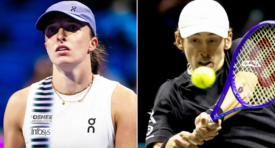 Iga Swiatek's 109-match record was ended at the Qatar Open while Alex de Minaur beat three-time grand finalist Stan Wawrinka to reach the Rotterdam quarter-finals. Pic: Getty