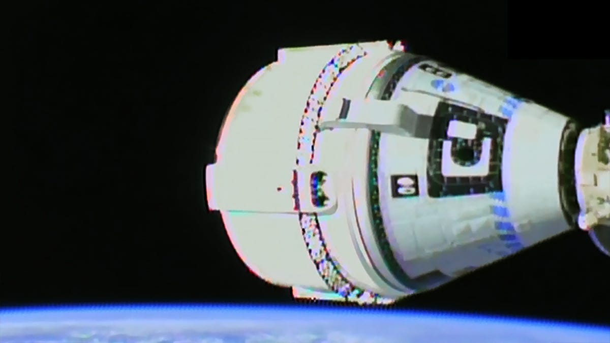 A photo of the Boeing Starliner from space.