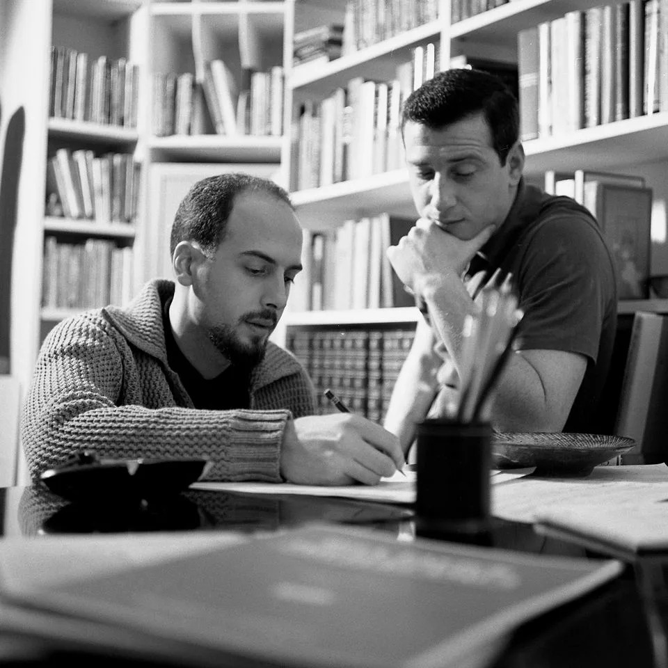 From left: songwriters and producers Jerry Leiber and Mike Stoller in 1959 David Attie/Getty
