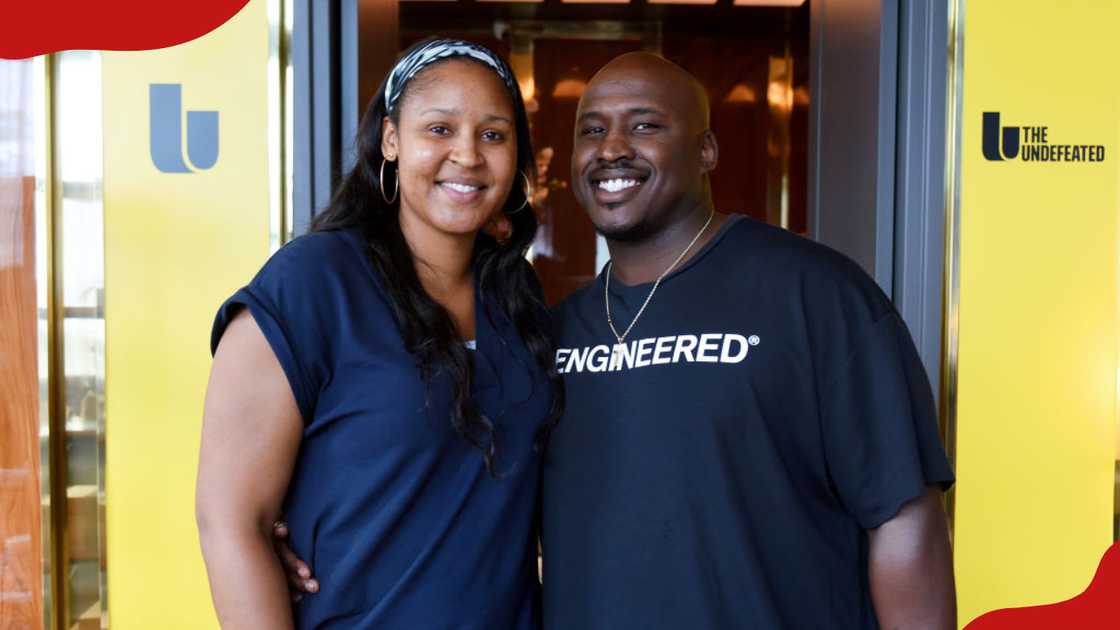 Maya and Irons at the Backstage Creations Celebrity Suite