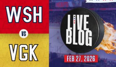 Live Updates: Washington Capitals vs Vegas Golden Knights at Capital One Arena