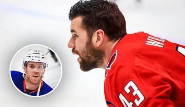 Connor McDavid calls Tom Wilson a ‘forechecking god’