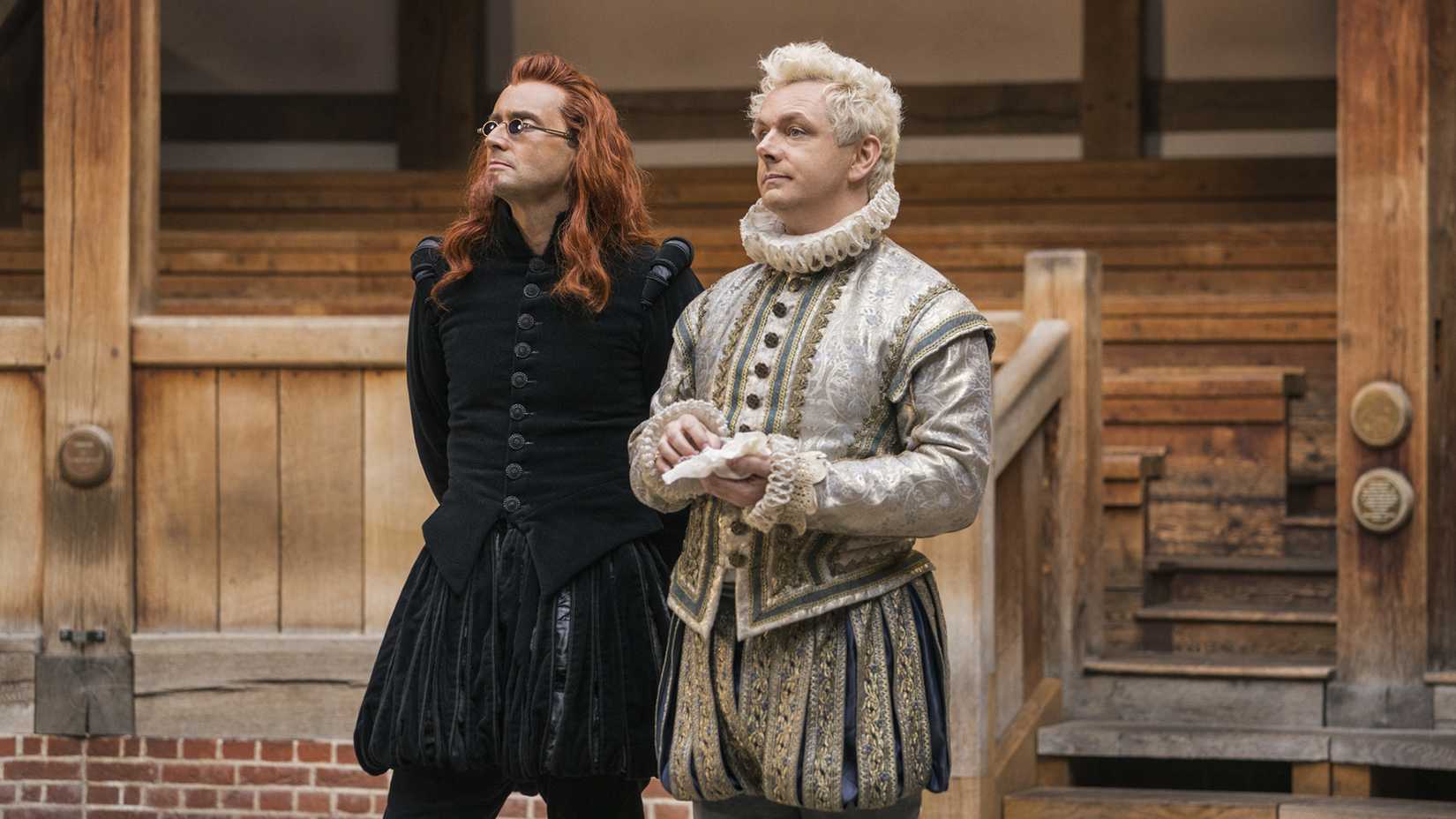 Crowley and Aziraphale in an old theater in Good Omens