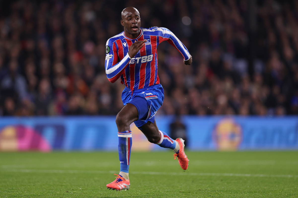 LONDON, ENGLAND - NOVEMBER 06: Jean-Philippe Mateta of Crystal Palace runs for the ball during the UEFA Conference League 2025/26 League Phase MD3 match between Crystal Palace FC and AZ Alkmaar at Selhurst Park on November 06, 2025 in London, England. (Photo by Ryan Pierse/Getty Images)