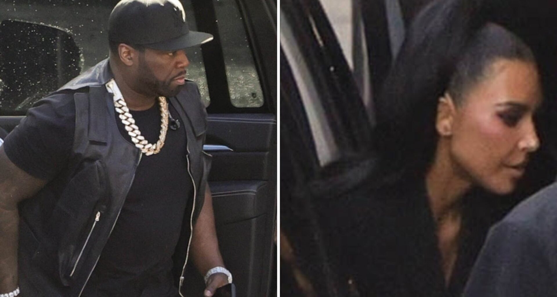 Kim Kardashian, 50 Cent on Set of Eva Longoria's Netflix Film 'The Fifth Wheel'