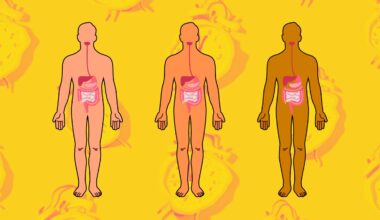 eating close to bedtime with three people with zoomed in digestive systems on a clock background