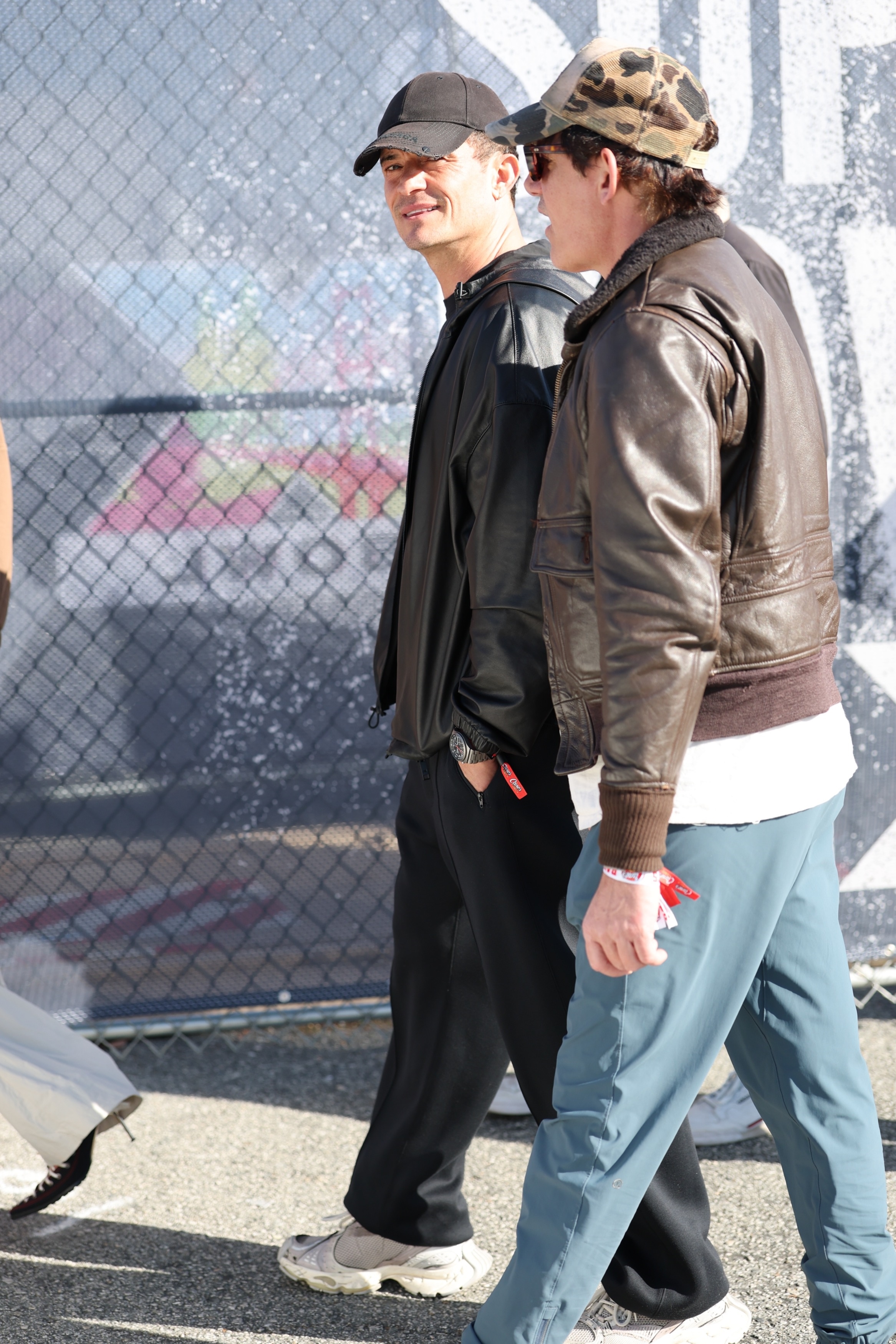 Orlando Bloom arrives for Super Bowl 60 at Levi's Stadium
