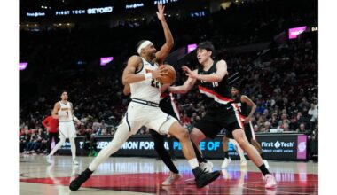 Nuggets rout Trail Blazers 157-103 for the most points on the road in franchise history